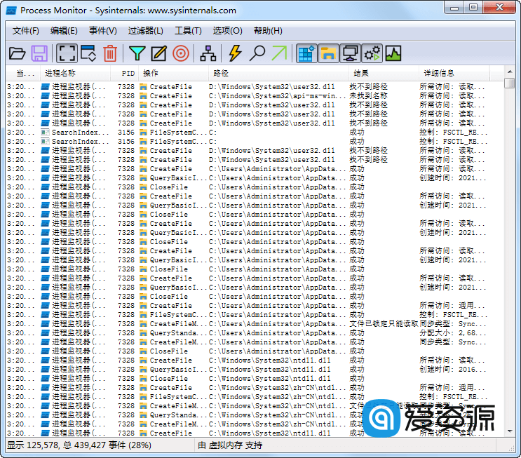 进程监视器 Process Monitor v3.91.0 汉化版